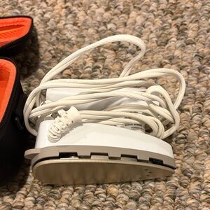 Portable White Travel Iron with carrier case